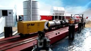 N Scale Rail Barge operations.wmv