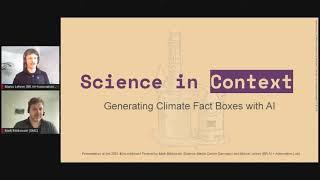 Science in context: Generating climate fact boxes with AI