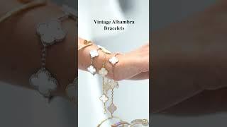 Van Cleef & Arpels Vintage Alhambra Bracelet 5 Motifs Mother-of-pearl 18K Yellow Gold 