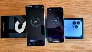 iPhone 13 Pro vs. Galaxy S21 Ultra - T-Mobile 5G UC Speed Test