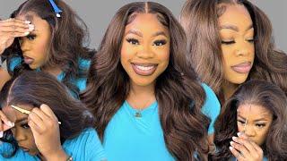 $40 SLAY! | Outre 5x5 Lace Closure Wig Body Curl 24" | HUMAN HAIR BLEND | CHOCOLATE SWIRL