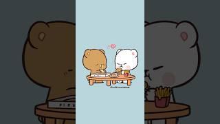 Foodie time #shorts #milkmocha #milkandmocha #milkmochabear #bears #animation #cuteanimation