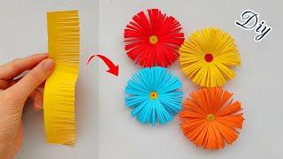 How To Make Easy Paper Flowers | DIY Paper Flower Craft Ideas Tutorial