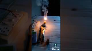 100w bulb can glow without glass in air #experiment #trending #foryou #viral #shorts