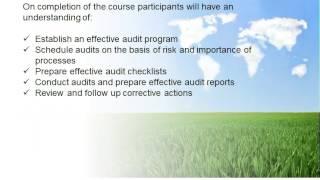 ISO 14000 Environmental Auditor Management Systems Course