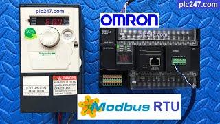 ATV312 Schneider "Modbus RTU" Omron CP1H Tutorial