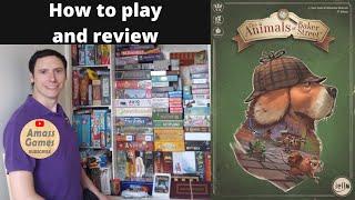 The Animals of Baker Street how to setup play and review board game Castle Con AmassGames 4K #games