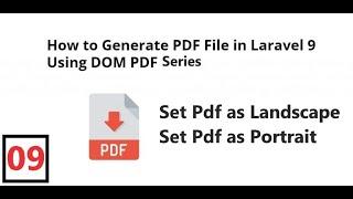 (09) Set Pdf as Portrait and Landscape in Laravel | Generate pdf file using dompdf in Laravel