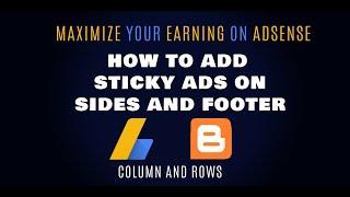 How to Add Sticky ads in Blogger | Full Tutorial