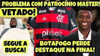 COMPLICOU! FLA RECUA EM ATACANTE! SITUAÇÃO COM PATROCINADOR MASTER DO FLA!  BOTA PERDE PEÇA CHAVE!