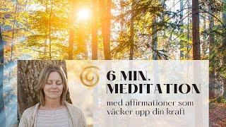 Kort mycket stärkande meditation som guidar dig rakt in i din kraft!  Allt finns inom dig 