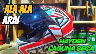 Repaint custom helmet carglos ala ala  Arai Rx7x (Hayden Laguna Seca)