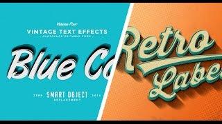 Vintage Text Effect - Smart Object Replacement - Adobe Photoshop cs6