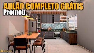 Aulão Completo Projetando Uma Cozinha em L Passo a Passo no Promob