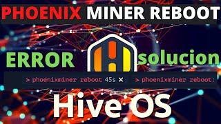 PHOENIX MINER REBOOT ERROR‍️ EN HIVEOS TE DIGO COMO SOLUCIONARLO 