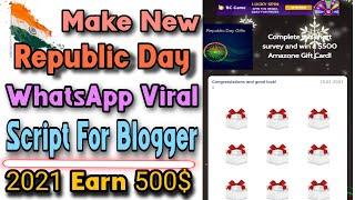 Happy Republic Day WhatsApp Viral Script For Blogger 2021| Republic Day Wishing Script Download 2021