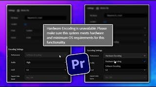 Enable Hardware Encoding in premiere pro