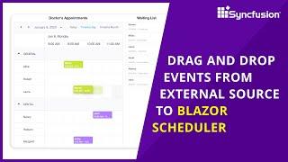 Drag and Drop Events from External Sources to Blazor Scheduler