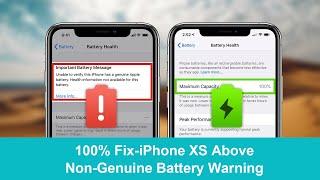 100% Fix-iPhone Non-Genuine Battery Warning of Important Battery Message