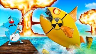 Roblox Oggy Caught A Mythical Nuclear Fish In Fishing Go With Jack