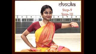 LESSON-9 | CHOWKA- Step 9 and 10 | Odissi Dance Basics | Tutorial | Tulika Tripathy | #odissi