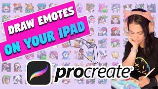 HOW to draw EMOTES for TWITCH using your IPAD + PROCREATE  