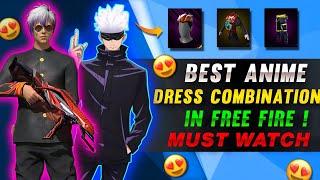 BEST ANIME DRESS COMBINATION FREE FIRE  | TOP 5 ANIME DRESS COMBINATION IN FREE FIRE | MUST WATCH .