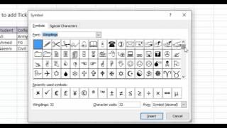 How to Add Tick and Cross Symbol in Microsoft Excel