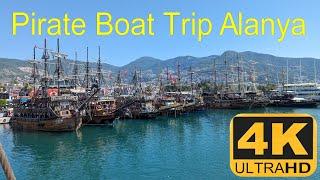 Pirate Boat Trip Excursion Alanya Turkey. Grand Troy's Ship.