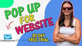 How To Make Pop Up Wordpress Website-GetResponse 30 Day Free Trial