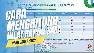 Cara Menghitung Nilai Rapor PPDB Jabar 2024 - Jalur Rapor SMA