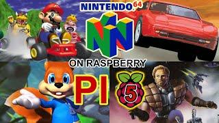 Testing N64 emulation on Raspberry Pi 5 64bit (Nintendo 64)