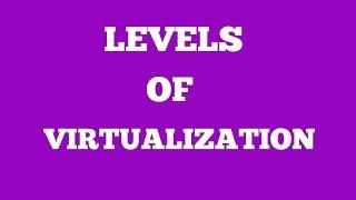 Levels Of Virtualization in cloud computing