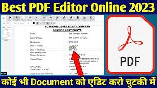 How to edit scanned pdf file online easy 2023 | Edit scanned document online free