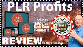 PLR Profits Review With Walkthrough Demo +  MASSIVE OVERDRIVE  Back-Door Bonuses 