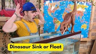 JESSE DOES A BLIPPI SINK OR FLOAT VIDEO WITH DINOSAUR EXTRAVAGANZA - EDUCATIONAL VIDEOS FOR KIDS