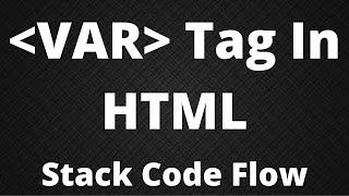 VAR Tag in HTML | How to use VAR Tag in HTML in Urdu/Hindi