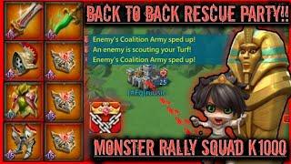 lords mobile : 4 1800% TITAN RALLIES INCOMING! RESCUE PARTY IN K1000! HORROR SHOW MIX 500%