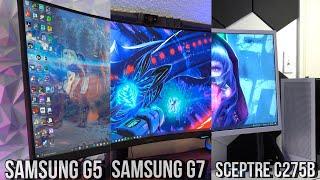 The Battle of the 1000R Curve! Samsung G5 vs G7 vs Sceptre C275B-QWN168W