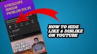 How to Hide like dislike on youtube #SHORTS