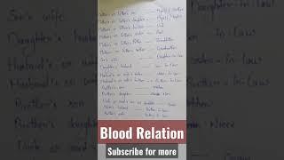 Blood Relation || Blood Relation in Reasoning #reasoning #doeducate