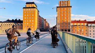 Stockholm Walks: Sankt Eriksbron. February morning in Stockholm, Sweden.