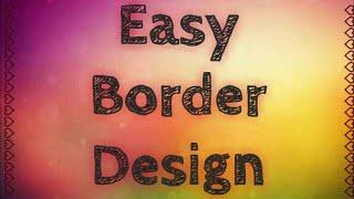 Very easy border design for projects | Very simple border design | Project work designs