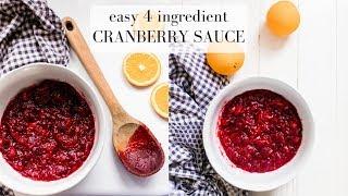 Cranberry Sauce Naturally Sweetened | thanksgiving recipes side dishes