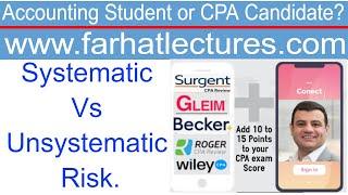 Systematic risk Vs unsystematic risk.  Explained with Examples. Essentials of Investments. CFA Exam