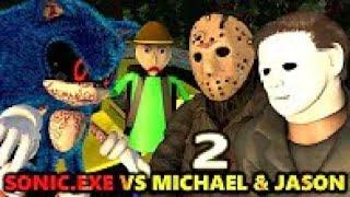 SONIC.EXE vs MICHAEL MYERS & JASON Ft. BALDI HALLOWEEN CHALLENGE (official) Minecraft Animation