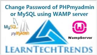 How to change or setting up root password of PHPmyadmin in localhost for MySQL using WAMP server