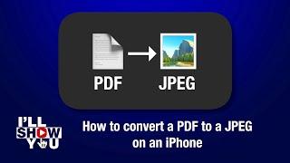 (iOS 13 and earlier) How to convert a PDF to a JPEG on an iPhone