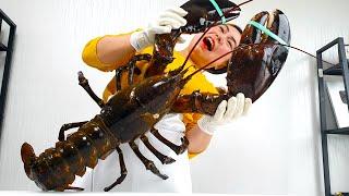 (eng) '대왕랍스터' 회 떠먹자!! How To Cut A Huge Lobster