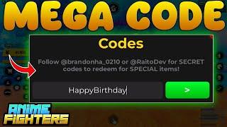 MEGA CODIGO CUMPLEAÑOS ANIME FIGHTERS CODES ROBLOX